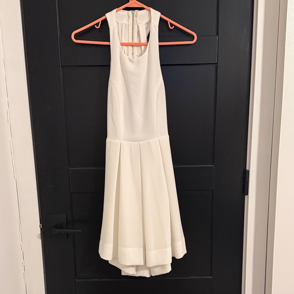 Lulu's Chic White Cut Out Skater Dress